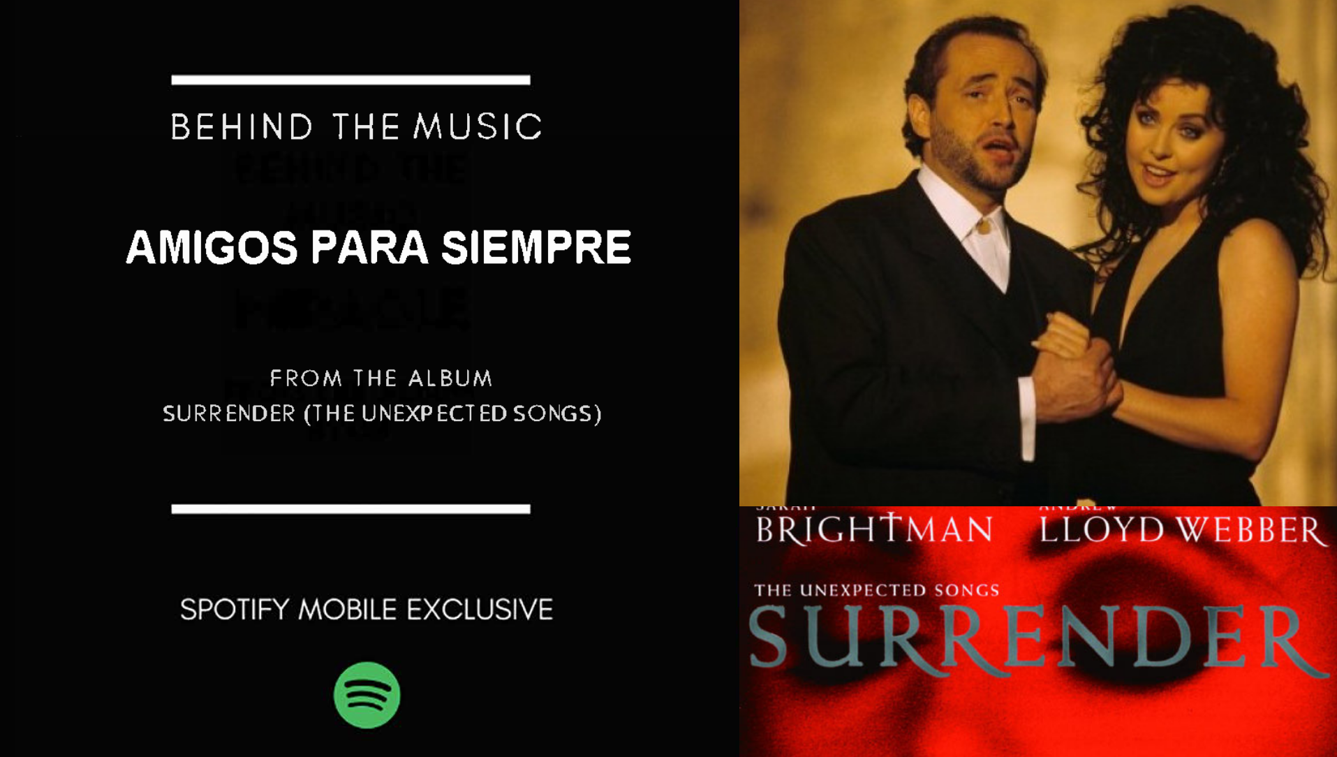 Behind The Music On Spotify Week 13 Amigos Para Siempre Sarah Brightman Sarah Brightman