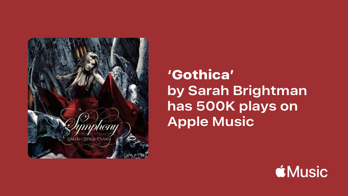 'Gothica' Has Reached Half a Million Plays on Apple Music! - Sarah ...